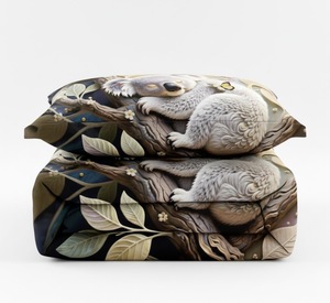 Lot de 2 housses de coussin imprimées en microfibre Koala Serenity - Product Image 5