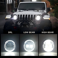 Faro LED de 7 Pulgadas para Jeep CJ 5/ CJ7/ CJ8/ TJ/ JK/ JL 12V 6000LM Modificado con Certificación E-Mark DOT para Todos los Vehículos