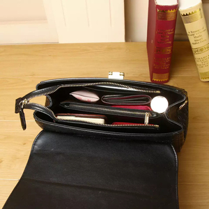 Nouveauté Sac à main de voyage de luxe pour femme en cuir de crocodile véritable léger avec fermeture éclair - Product Image 4