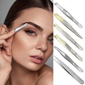 Pince à épiler professionnelle en acier inoxydable personnalisée pour l'épilation des sourcils et des sourcils, outils de maquillage et de beauté pour femmes - Product Image 2