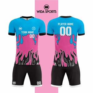 Camisetas de Fútbol Personalizadas con Transferencia Térmica, 100% Poliéster, Secado Rápido, Ligeras, Transpirables, Cuello en V, Manga Corta - Product Image 2