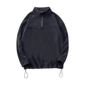 Sweats à capuche en polaire polaire avec fermeture éclair, sweats à capuche d'hiver, impression de logo personnalisé, broderie, sweats à capuche lourds et amples unisexes - Product Image 4