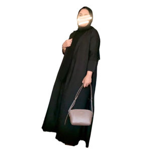 Khawla เดรสอาบายาใส่สบายและระบายอากาศได้ดีสำหรับผู้ใหญ่ผ้าโพลีเอสเตอร์ไร้รอยต่อขนาดเดียวแบบดั้งเดิมเครื่องประดับเสื้อผ้ามุสลิม - Product Image 3