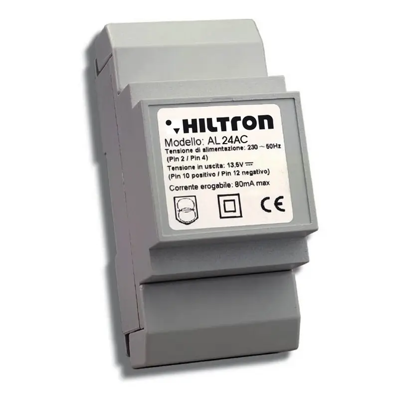 ผลิตในอิตาลี ส่วนประกอบระบบเตือนภัย HILTRON แหล่งจ่ายไฟอิเล็กทรอนิกส์ AL24AC ฉลากส่วนตัวมีจําหน่าย