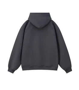 Sweat à capuche 400gsm brodé personnalisé sans cordes en coton épais unisexe de haute qualité anti-rétrécissement sweats à capuche surdimensionnés pour hommes français - Product Image 4