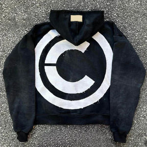 Sweat à capuche brodé en détresse pour hommes Sweatshirts en molleton de haute qualité Streetwear Vente en gros Prix bon marché - Product Image 5