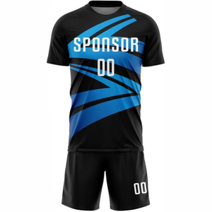 Maillots de football personnalisés imprimés par transfert thermique, unisexe, 100% polyester, antibactérien, séchage rapide, extensible, manches courtes, nouveauté - Product Image 2