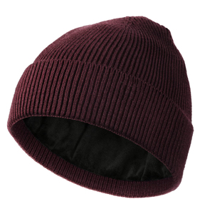 ข้อกำหนดหมวกถักนิตติ้งหมวกฤดูหนาวขนสัตว์โลโก้แบบกำหนดเองหมวกถักให้ความอบอุ่นฤดูใบไม้ร่วงฤดูหนาวสำหรับผู้หญิงผู้ชายสีทึบหลากหลาย - Product Image 5