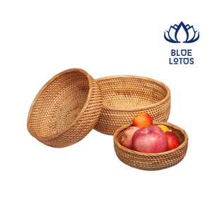 Plateau rond tissé de qualité supérieure, fabriqué à partir de matériaux de haute qualité pour une présentation élégante et un service facile - Product Image 1