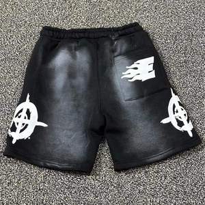 Short de survêtement en éponge française 100% coton personnalisé pour hommes, respirant, lavé à l'acide, Streetwear, fermeture à la taille élastique, séchage rapide - Product Image 3