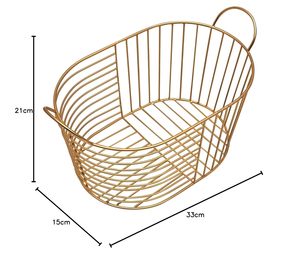 Panier de fruits en fil métallique de haute qualité, magnifiquement fabriqué à la main, rangement polyvalent pour la maison et la cuisine - Product Image 5