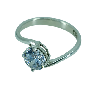 Navya <b>Craft</b> 925 Solid Sterling Silver Blue Topaz Handmade Women's <b>Ring</b> Sizes 4-13 18K Plating for Christmas Anniversary Birthday - Product Image 1