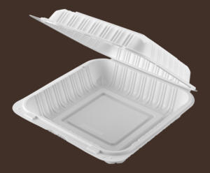 <b>Hot</b> Sale White 9 Inch One Compartment Reusable Recyclable Plastic <b>Food</b> <b>Container</b> with Lid <b>for</b> Picnic Travel Hotel Use - Product Image 3