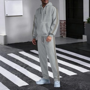 New Men's Streetwear Outdoor Sports Casual Hooded Cardigan Set Autumn Fashion Trend Pocket Lace Long-sleeved Long <b>Pants</b> - Product Image 2