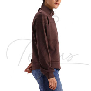 Premium Quality New Design Women's 100% Cotton <b>Fleece</b> Front Regular Length Comfortable Fit Multi Color Streetwear Sweatshirt - Product Image 4