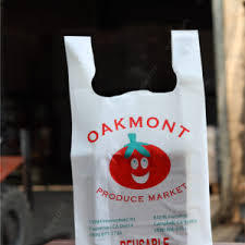Bolsa de camiseta HDPE/LDPE gruesa impresa con logotipo personalizado para comestibles y bolsas de mercancías de embalaje de plástico - Product Image 5