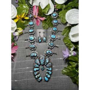 Kee Johnson Golden Hill Turquoise <b>Pearl</b> Necklace <b>Set</b> Fine Jewelry with Diamond Gold Plated Sterling Silver for Parties Weddings - Product Image 1
