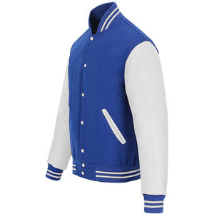 Chaqueta Varsity de Lana Bordada para Hombre, Estilo Universitario, Personalizable, con Cuello Alto y Letras Bordadas en la Parte Delantera - Product Image 2