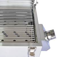 Barbecue au gaz naturel en acier inoxydable de haute qualité 51 cm, 1 brûleur, Inox 430, chariot convertible, dispositif de sécurité flamme, facile à utiliser
