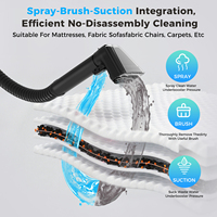 Dernier modèle de nettoyeur vapeur électrique multifonction à eau chaude pour le nettoyage des taches sur les tissus d'ameublement et les tapis domestiques