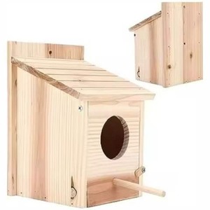 Casa de pájaros de madera de alta calidad para jardín exterior, comedero de pájaros de madera con acabado elegante para pájaros para balcón, patio trasero decorativo - Product Image 2