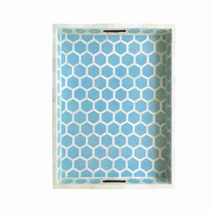 ถาดเสิร์ฟแบบฝังทำด้วยมือสุดหรูถาดรองกระดูกสำหรับใส่ในรอมฎอนอาหารเช้าอาหารผลไม้ชากาแฟ - Product Image 4