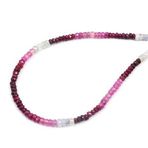 Classic Trendy <b>Ruby</b> Shaded Gemstone Beads <b>Necklace</b> Gold Plated Brass Strand with Religious Car Pattern for Weddings Parties - Product Image 5