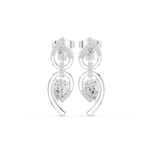 Accesorios colgantes Joyería Zirconia Fabricación de suministros Corazón Plata de ley Lujo Mujer Stud Pendiente - Product Image 4