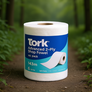 Rouleau de serviettes d'atelier Tork Advanced 2 plis, 143 m, blanc, lot de 6 - Product Image 3