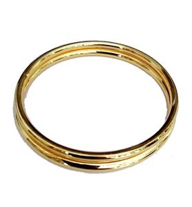 กำไลทองเหลืองทรงกลม งานแฮนด์เมด ทนทาน แฟชั่นสำหรับผู้หญิง กำไลทองขายดี - Product Image 3