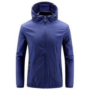 Chaqueta cortavientos de lona para invierno, con capucha, cierre de cremallera de un cuarto, reversible, transpirable, con bordado. - Product Image 4