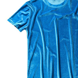 À la mode nouvelle mode été mode velours T-Shirts personnalisé blanc velours surdimensionné t-shirts pour hommes - Product Image 5