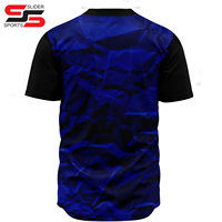 Maillot de baseball respirant imprimé grande taille - 100 % polyester, anti-humidité, antibactérien, coupe confortable pour adultes, personnalisable pour équipe