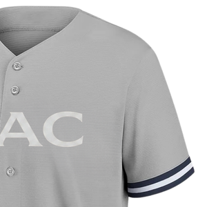 Maillot de baseball gris à manches courtes, uniforme d'équipe athlétique, vêtement de sport respirant, t-shirt d'entraînement personnalisé, anti-humidité, sportif - Product Image 3