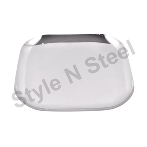 แผ่นเสียงทรงรีเคลือบสีเงินขัดเงาเป็นมิตรต่อสิ่งแวดล้อมสำหรับปลาไก่งวงสำหรับแผ่นชาร์จดีไซน์ต้นไม้ - Product Image 2