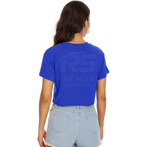 T-shirt de sport pour femme, haut court d'été tendance, t-shirt ample, haut court décontracté élégant pour le bureau - Product Image 4