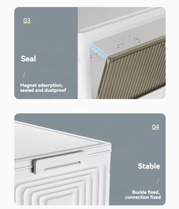 ชั้นเก็บรองเท้าแบบพับได้โปร่งใสตู้รองเท้าพลาสติกแบบเรียบง่ายกันฝุ่นสำหรับหอพักประกอบเครื่องใช้ไฟฟ้า - Product Image 6