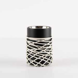 Brûleur à Bakhoor en bois et métal, Mabkhara islamique moderne, fait main, décoration du Ramadan - Product Image 4