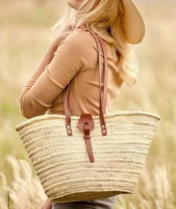 Sac fourre-tout en paille pour femmes grande capacité Shopping fourre-tout bohème sac à bandoulière voyage sac de plage avec doublure OEM - Product Image 4