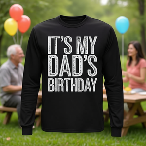 T-shirt vintage vieilli à manches longues pour femme - C'est l'anniversaire de mon papa - Pour les promotions - Product Image 3