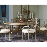Table à manger circulaire, table ronde en bois pour 4 à 6 personnes pour la cuisine et la salle à manger