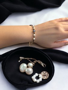 DAFNI BIG PAZAR Bohemian <b>Beaded</b> <b>Bracelet</b> with Natural Stone Precious Metal Alloy Micro Insert Unisex Gift Istanbul 11111 Purity - Product Image 3
