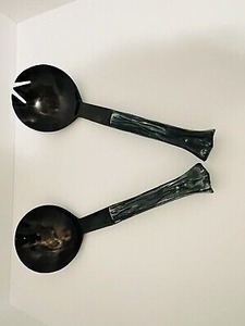 Ensemble de cuillères à salade de mariage de luxe en résine faite à la main de qualité supérieure Passe au lave-vaisselle Élégant ustensiles de cuisine à manger au prix de gros - Product Image 5
