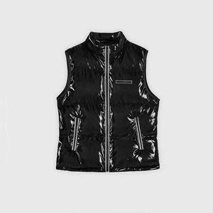 2024 OEM logotipo personalizado diseñador hombres alta calidad invierno burbuja chaleco transpirable cómodo sin mangas brillante chaqueta acolchada lona - Product Image 2