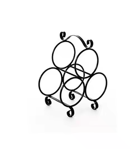 Porte-bouteille de vin en métal étagère à vin sur pied support de stockage de bouteille de vin en métal décor d'armoire par décor impex - Product Image 4