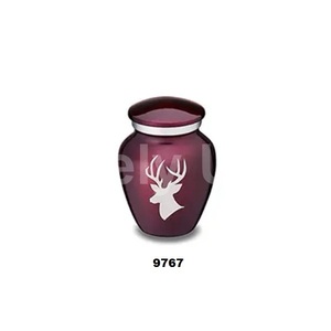 Deer Cherry <b>Purple</b> Keepsake Cremation Urn for Human Ashes Funeral Urn for Ashes With Free <b>Velvet</b> Bag - Product Image 1