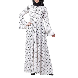 Abaya islamique pour femmes de haute qualité - Personnalisable, tissu en mousseline de coton 100%, taille plus, design simple et uni, coupe trapèze - Product Image 1