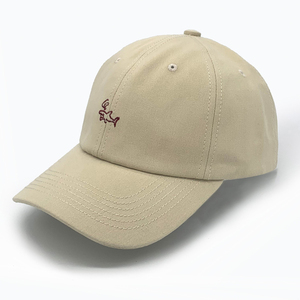 Casquette de chapeau de papa personnalisé brodé à 6 panneaux de qualité de marque 100% coton couleur beige casquettes de baseball populaires bon marché - Product Image 2