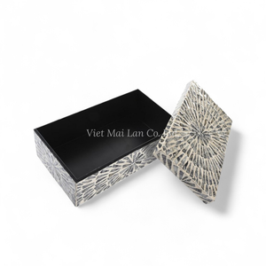 Boîte de rangement pour bijoux en nacre, luxe, faite à la main, incrustation de coquillages, décoration d'intérieur - Product Image 3