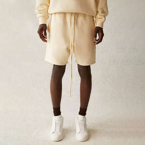 Shorts pour hommes, style streetwear mi-haut, élastiques, 5 pouces, mélange de polycoton, teinture unie, faible MOQ, livraison rapide, fabrication OEM, vente en gros - Product Image 2